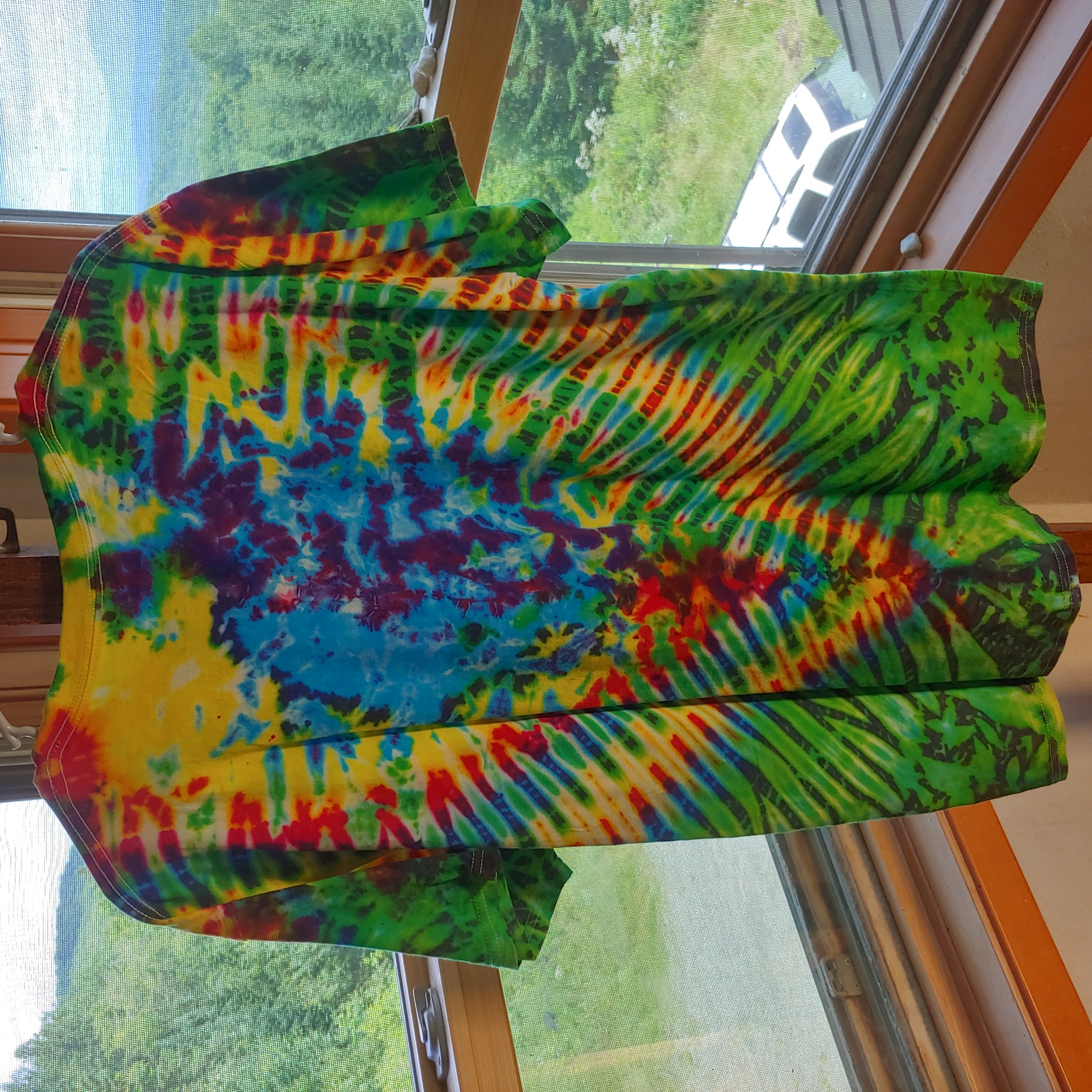 back of tie dye